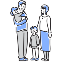 親子に寄り添う視点のイラスト