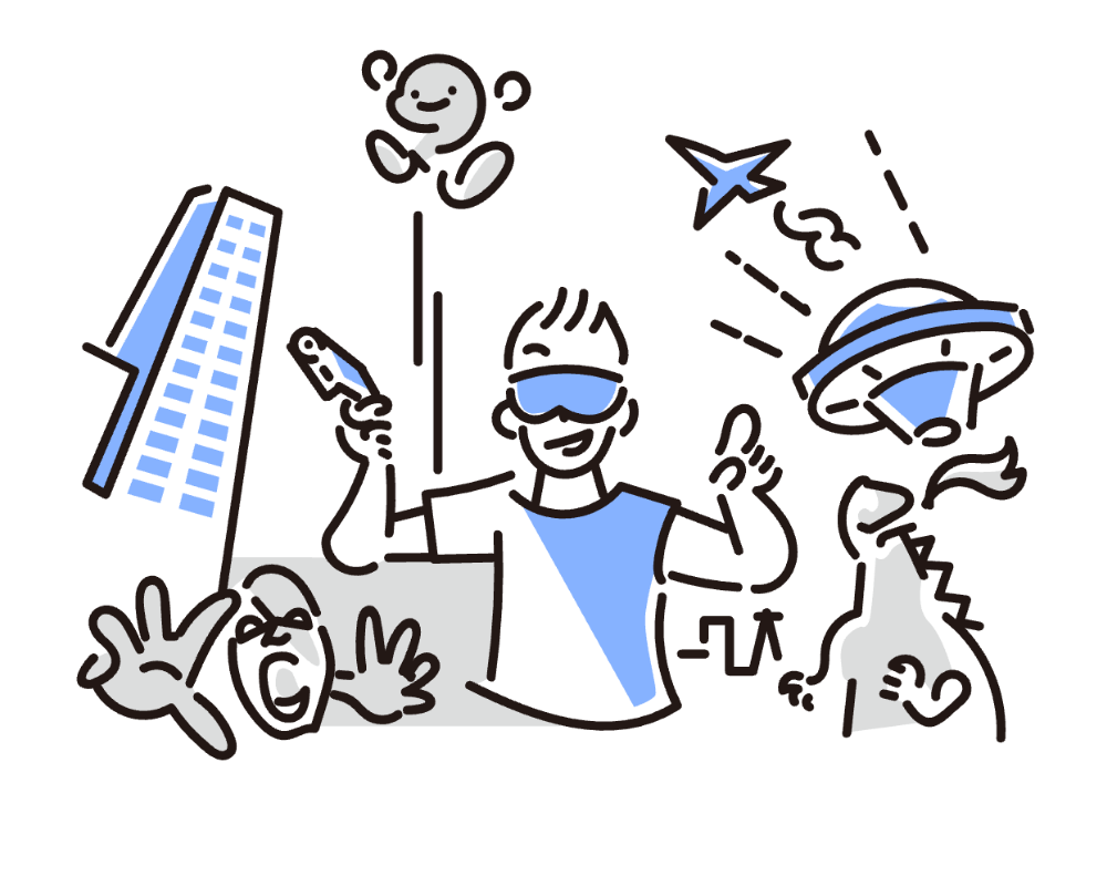 インタラクティブ体験のイラスト